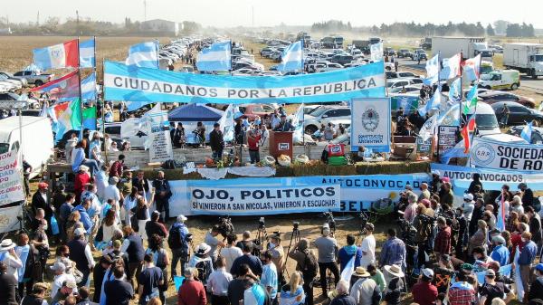 San Nicolás protesta rural